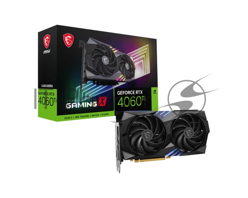Видеокарта MSI PCI-E 4.0 RTX 4060 Ti GAMING 16G NVIDIA GeForce RTX 4060TI 16384Mb 128 GDDR6 2640/18000 HDMIx1 DPx3 HDCP Ret