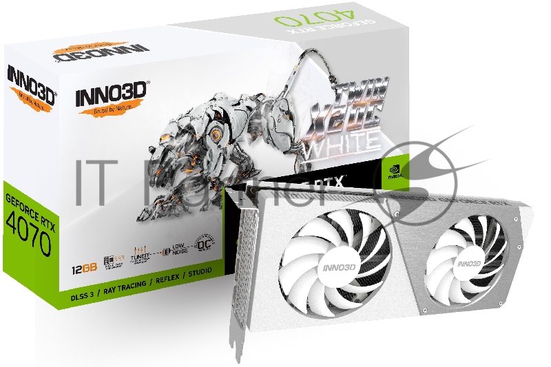 Видеокарта Inno3D GeForce RTX 4070 TWIN X2 OC WHITE 12GB GDDR6X 192-bit DPx3 HDMI 2FAN RTL