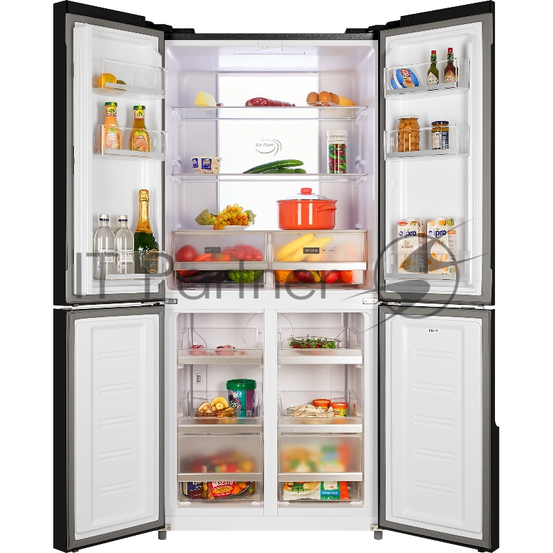 Холодильник Nordfrost RFQ 510 NFGB 3-хкамерн. черный