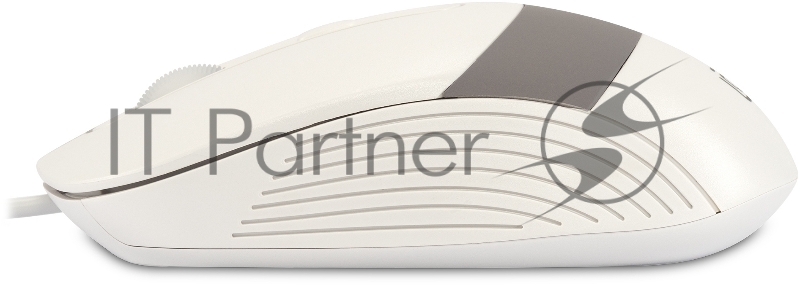 Мышь Оклик 310M белый/серый оптическая (2400dpi) USB для ноутбука (3but)