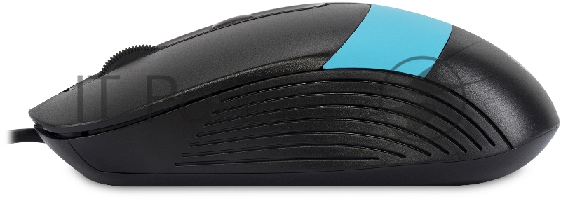 Мышь Оклик 310M черный/синий оптическая (2400dpi) USB для ноутбука (3but)