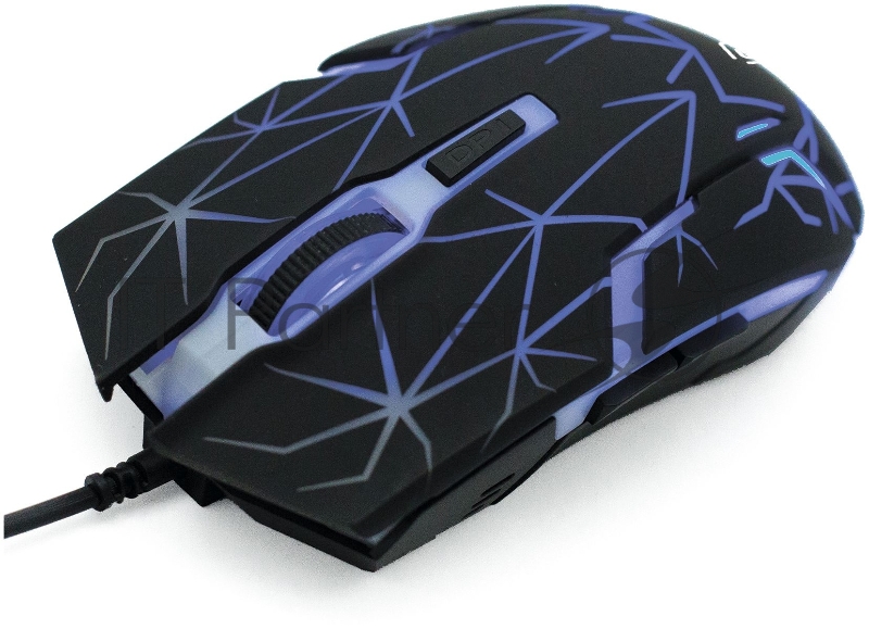 Мышь Оклик 701G черный оптическая (3600dpi) USB для ноутбука (5but)