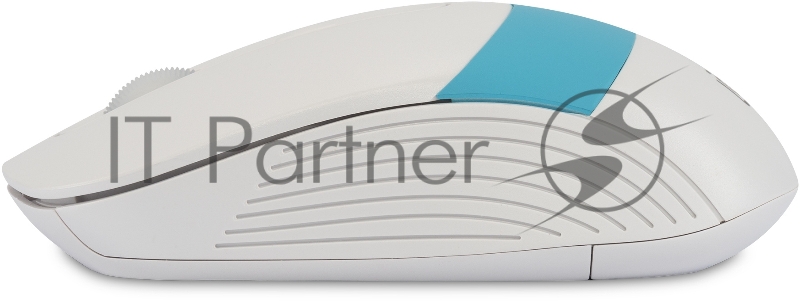 Мышь Оклик 310MW белый/синий оптическая (3200dpi) беспроводная USB для ноутбука (3but)