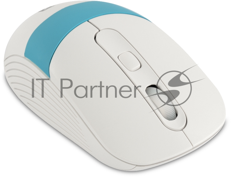 Мышь Оклик 310MW белый/синий оптическая (3200dpi) беспроводная USB для ноутбука (3but)