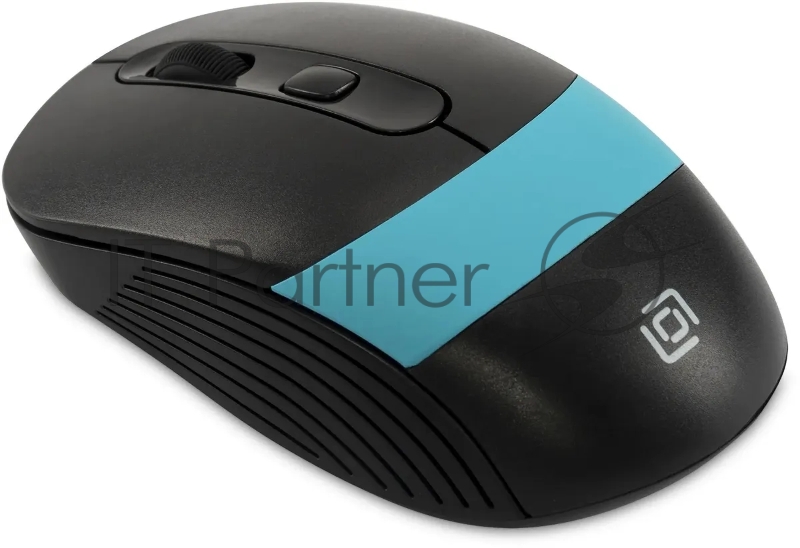 Мышь Оклик 310MW черный/синий оптическая (3200dpi) беспроводная USB для ноутбука (3but)
