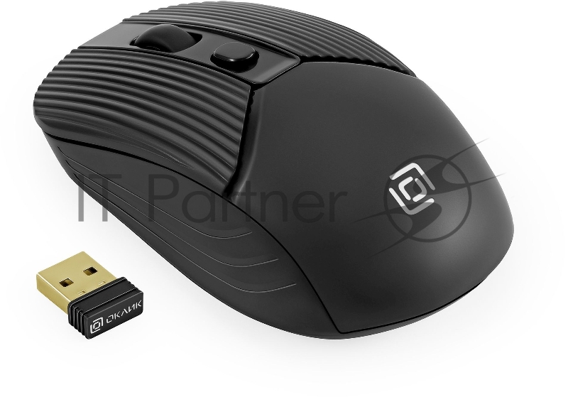 Мышь Оклик 509MW black черный оптическая (1600dpi) беспроводная USB для ноутбука (3but)