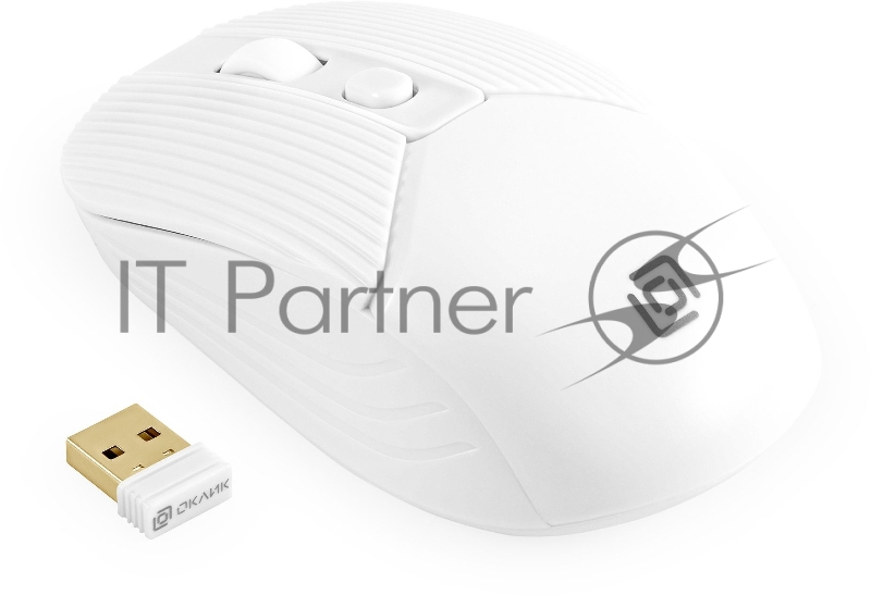 Мышь Оклик 509MW white белый оптическая (1600dpi) беспроводная USB для ноутбука (3but)