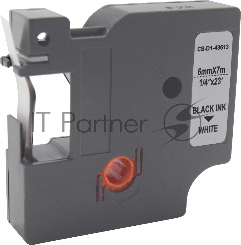 Картридж ленточный Cactus CS-D1-43613 43613 для Dymo LM 160, 210D, 280, PnP, 420P, 500 TS Rhino Pro 6000, 5200, 4200