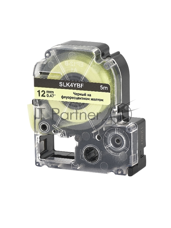 Кассета с лентой SOK by Sakura Printing K4YBF для Epson , черный на флуоресцентном желтом, 12мм/5м