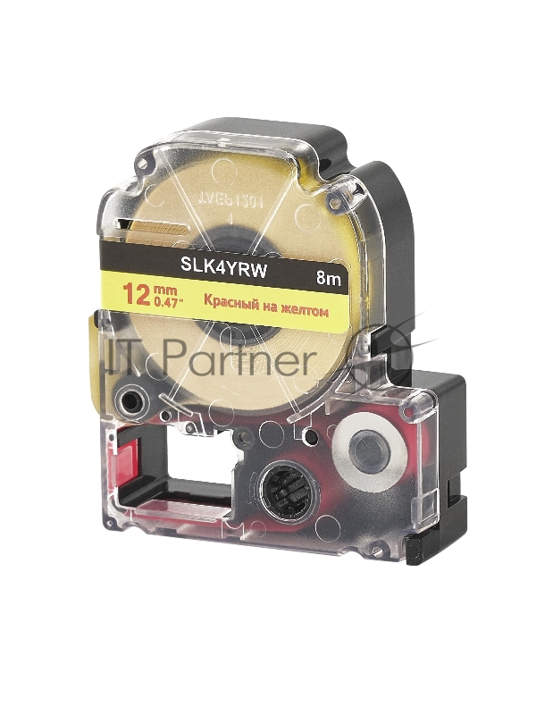 Кассета с лентой SOK by Sakura Printing K4YRW для Epson , красный на желтом, 12мм/8м
