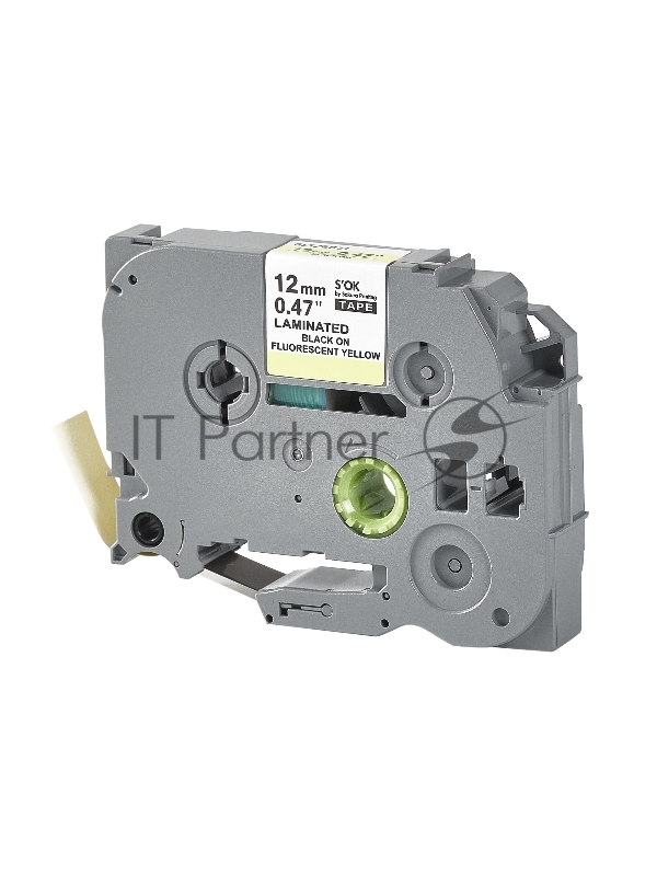 Кассета с лентой SOK by Sakura Printing TZEC31 для Brother, черный на желтом, 12мм/8м , наклейка