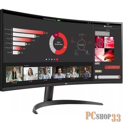 Монитор LG 34 34WR50QC-B черный VA LED 21:9 HDMI матовая 300cd 178гр/178гр 3440x1440 100Hz FreeSync DP WQ 5.9кг