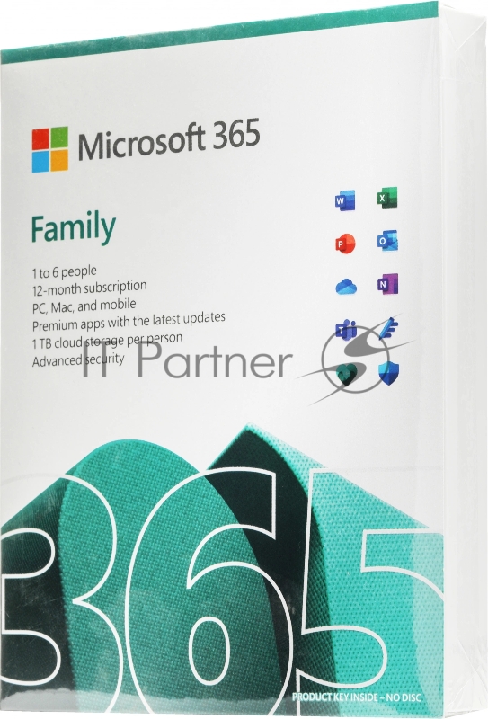 Офисное приложение Microsoft 365 Family Subscr 1YR Medialess P8 (6GQ-01556)