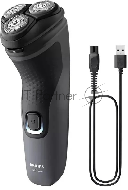Бритва роторная Philips S1142/00 реж.эл.:3 питан.:элек.сеть/аккум. темно-серый