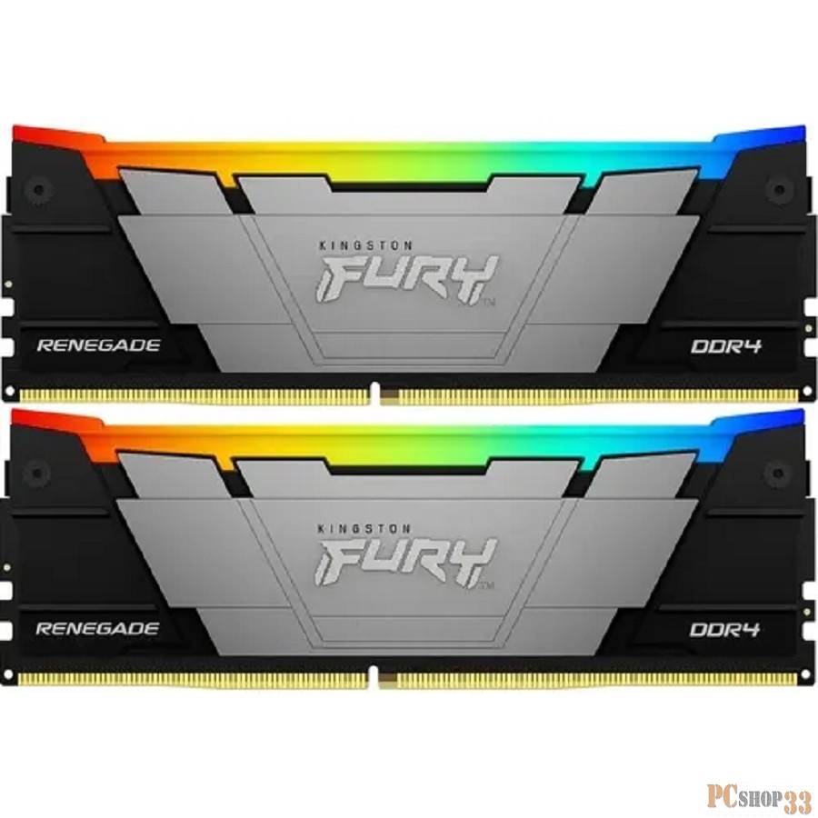 Память DDR4 2x16GB 3600MHz Kingston KF436C16RB12AK2/32 Fury Renegade RGB RTL Gaming PC4-28800 CL16 DIMM 288-pin 1.35В dual rank с радиатором Ret