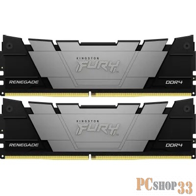 Память DDR4 2x32GB 3200MHz Kingston KF432C16RB2K2/64 Fury Renegade Black RTL Gaming PC4-25600 CL16 DIMM 288-pin 1.35В dual rank с радиатором Ret
