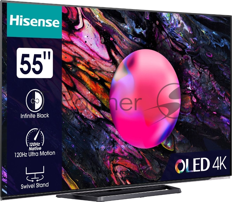 Телевизор HISENSE 55 OLED/4K/Hotel/UHD 3840x2160 TV Bluetooth Wi-Fi Direct VIDAA черный 55A85K