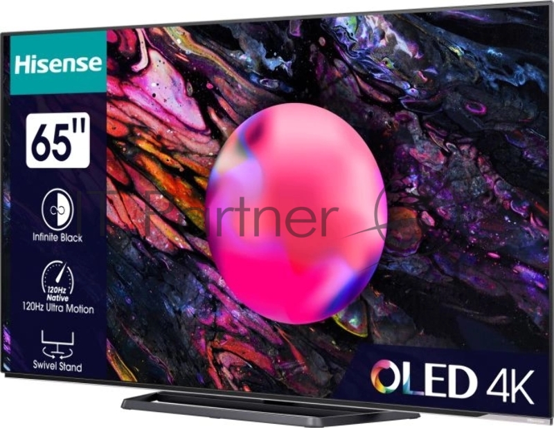 Телевизор HISENSE 65 OLED/4K/UHD 3840x2160 TV Bluetooth Wi-Fi Direct VIDAA черный 65A85K