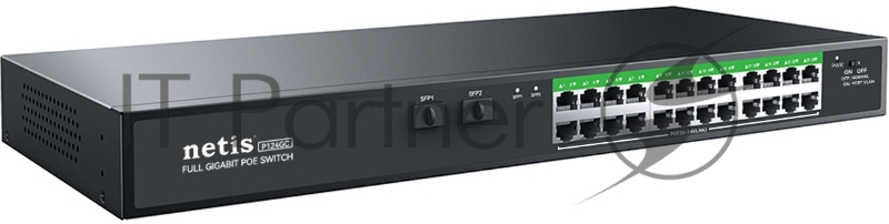 Коммутатор NETIS 24PORT 10/1000M POE 2 SFP COMBO P124GC