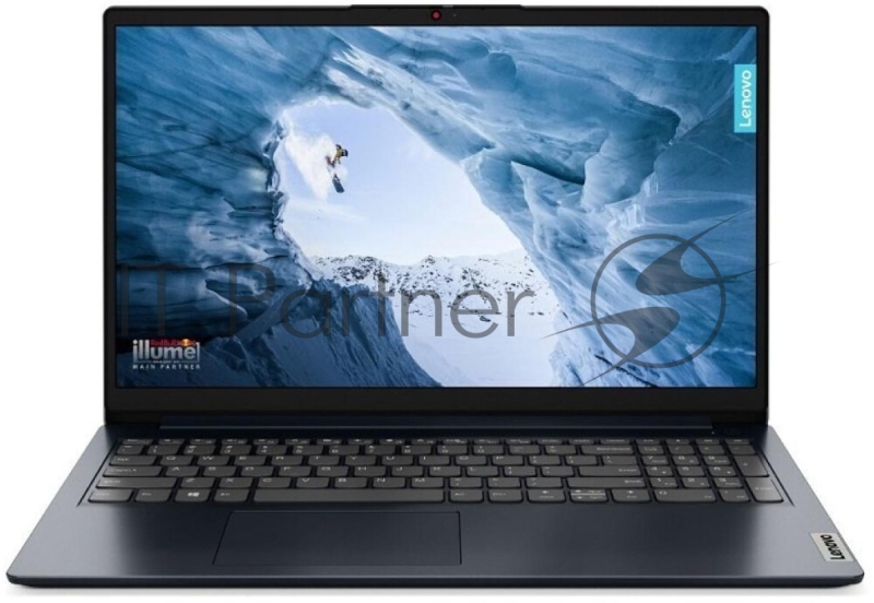 Ноутбук 15.6 HD LENOVO IdeaPad 1 blue (Cel N4020/8Gb/256Gb SSD/VGA int/noOS) ((82V700DMPS))