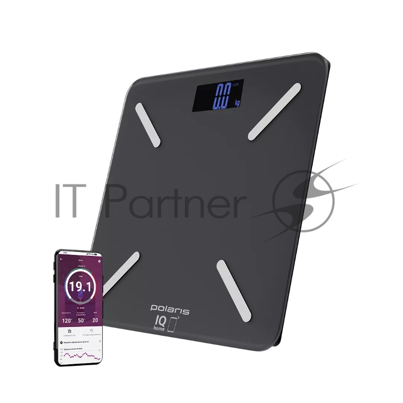 Весы напольные POLARIS PWS 1896 IQ Home Антрацит, электрон.,