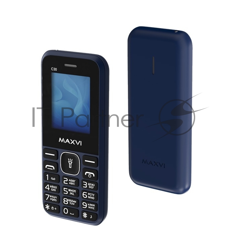 Мобильный кнопочный телефон Maxvi C30 blue