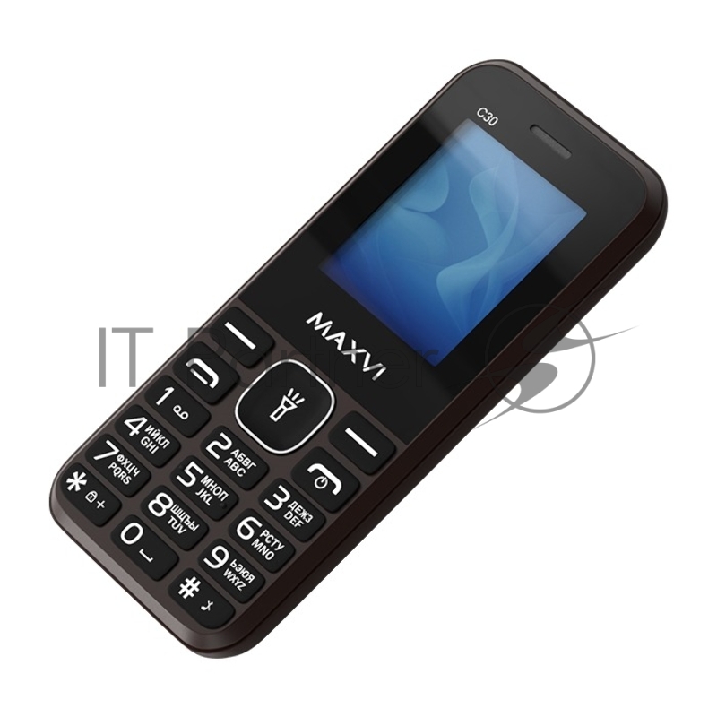 Мобильный кнопочный телефон Maxvi C30 brown