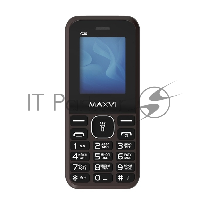 Мобильный кнопочный телефон Maxvi C30 brown