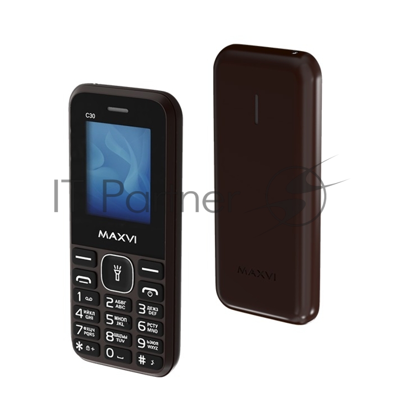 Мобильный кнопочный телефон Maxvi C30 brown