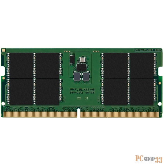 Оперативная память 32GB Kingston DDR5 5200 SODIMM KVR52S42BD8-32 CL42 ValueRAM