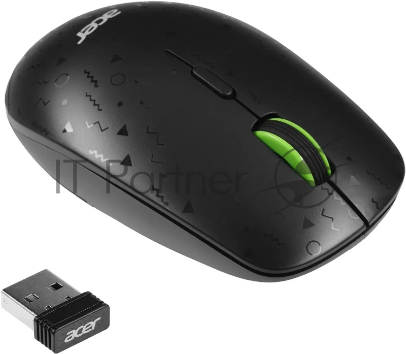 Мышь Acer OMR307 черный оптическая (1600dpi) беспроводная USB