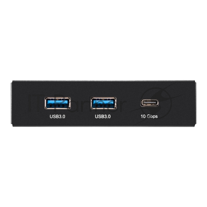 Планка USB на переднюю панель ExeGate U3H-616, 3,5, 2*USB3.0+1*TypeC, черная, металл, подсоединение к мат. плате