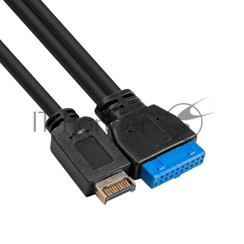 Планка USB на переднюю панель ExeGate U3H-616, 3,5, 2*USB3.0+1*TypeC, черная, металл, подсоединение к мат. плате