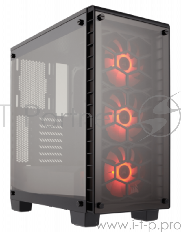 Корпус Miditower Corsair Crystal 460X RGB CC-9011101-WW, ATX, черный (без БП)