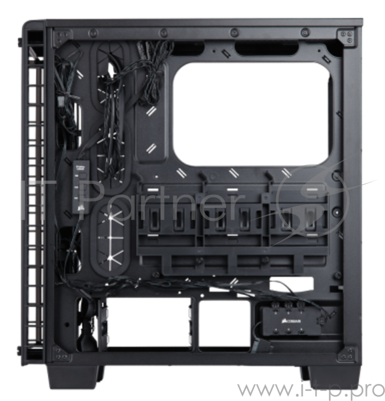 Корпус Miditower Corsair Crystal 460X RGB CC-9011101-WW, ATX, черный (без БП)