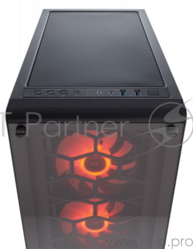 Корпус Miditower Corsair Crystal 460X RGB CC-9011101-WW, ATX, черный (без БП)