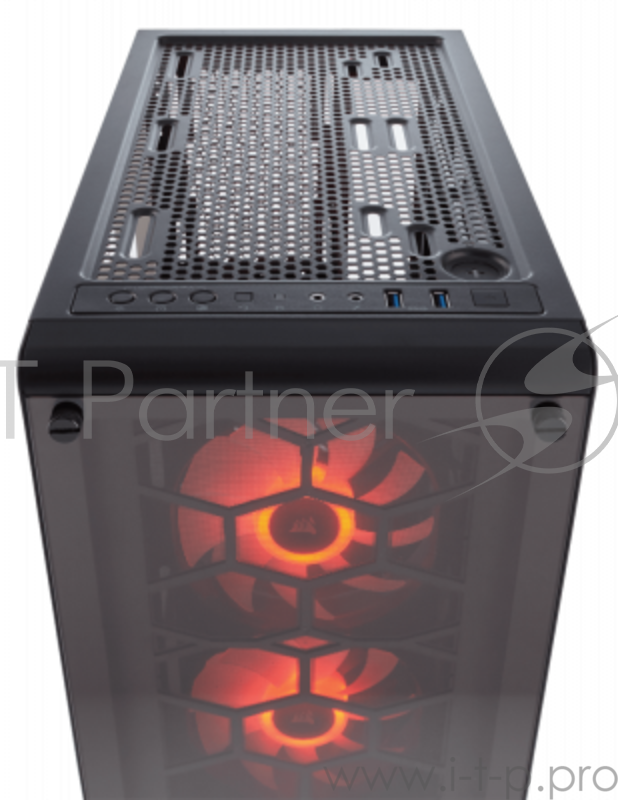 Корпус Miditower Corsair Crystal 460X RGB CC-9011101-WW, ATX, черный (без БП)