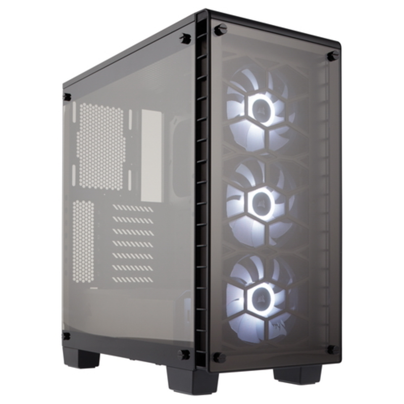 Корпус Miditower Corsair Crystal 460X RGB CC-9011101-WW, ATX, черный (без БП)