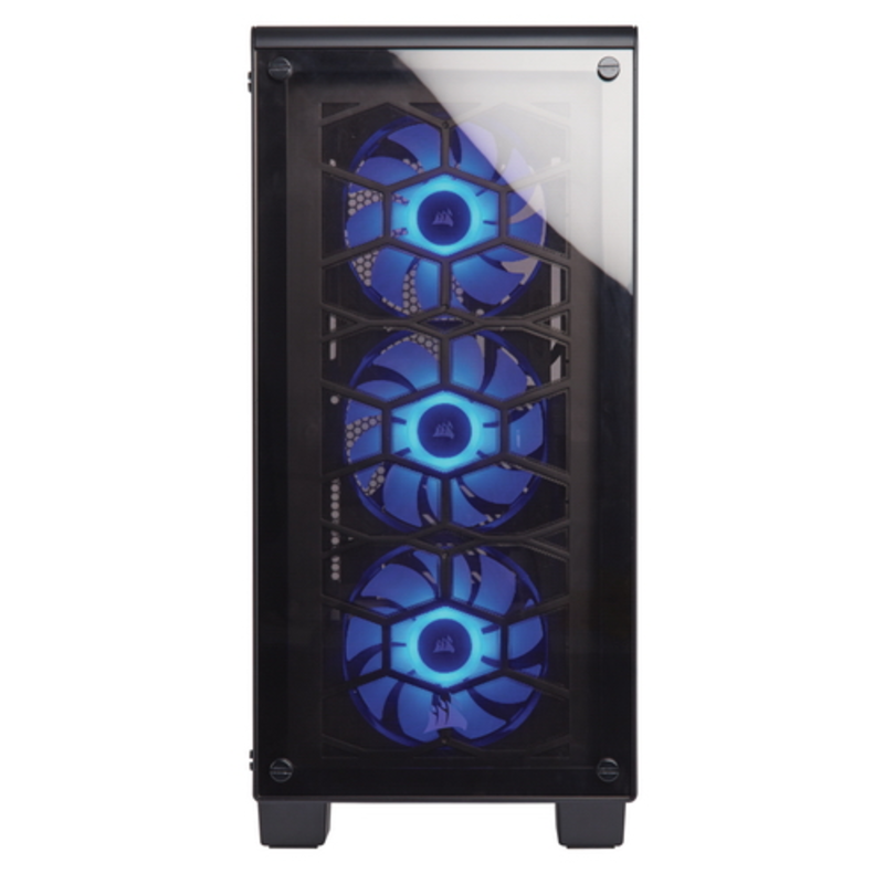Корпус Miditower Corsair Crystal 460X RGB CC-9011101-WW, ATX, черный (без БП)
