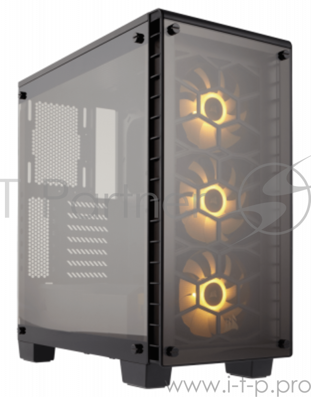 Корпус Miditower Corsair Crystal 460X RGB CC-9011101-WW, ATX, черный (без БП)