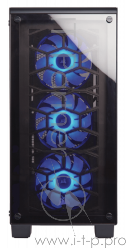 Корпус Miditower Corsair Crystal 460X RGB CC-9011101-WW, ATX, черный (без БП)