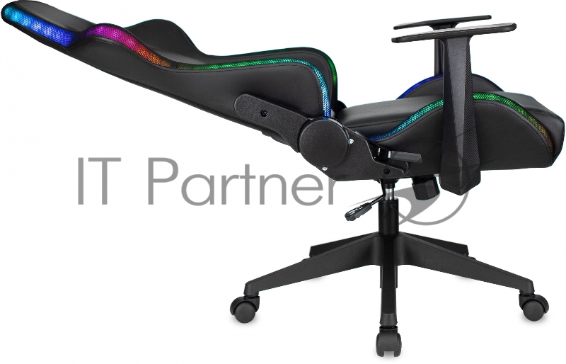 Кресло игровое Zombie GAME RGB черный эко.кожа/ткань крестов. пластик ZOMBIE GAME RGB