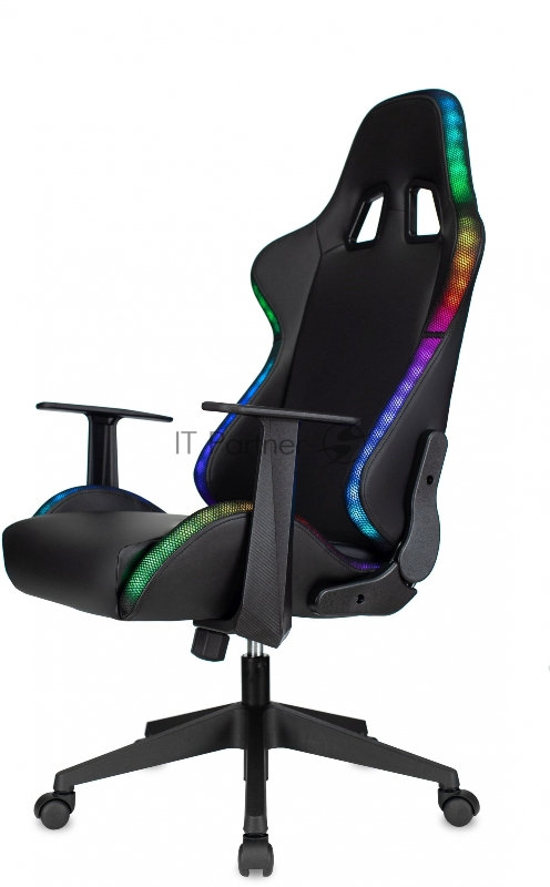 Кресло игровое Zombie GAME RGB черный эко.кожа/ткань крестов. пластик ZOMBIE GAME RGB