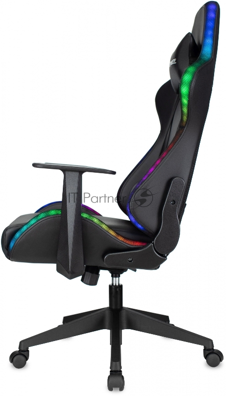 Кресло игровое Zombie GAME RGB черный эко.кожа/ткань крестов. пластик ZOMBIE GAME RGB