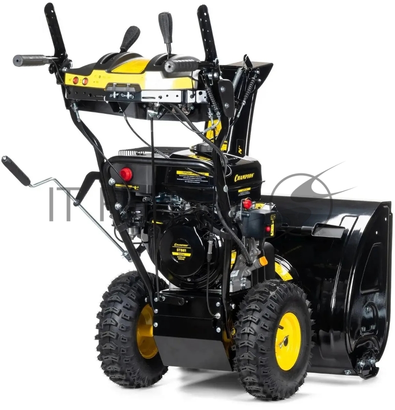 Снегоуборщик CHAMPION ST861 { 8лс 61см 6F/2R колеса 6л 85кг эл.стартер,фара, обогрев }