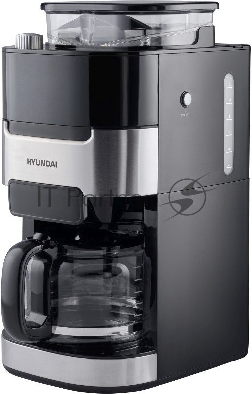 Кофеварка капельная Hyundai HYD-1216 1050Вт черный/серебристый