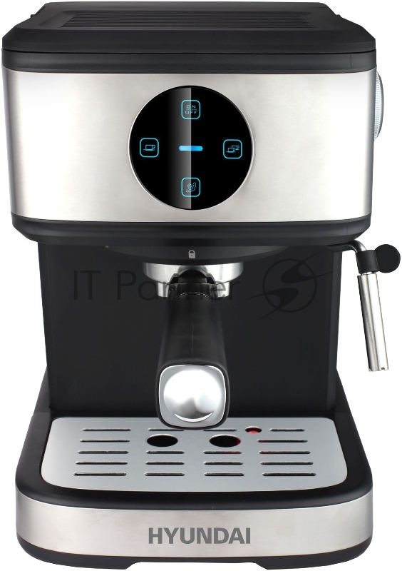 Кофеварка рожковая Hyundai HEM-3312 850Вт черный/серебристый