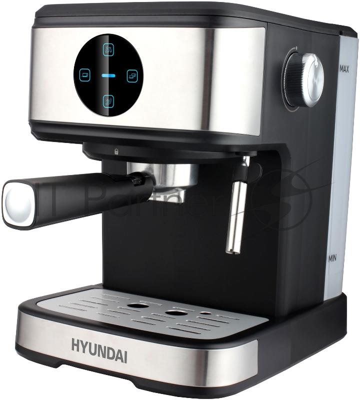 Кофеварка рожковая Hyundai HEM-3312 850Вт черный/серебристый