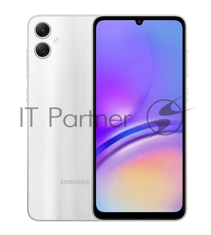 Смартфон Samsung SM-A055F Galaxy A05 64Gb 4Gb серебристый моноблок 3G 4G 2Sim 6.7 720x1600 Android 13 50Mpix 802.11 a/b/g/n/ac NFC GPS GSM900/1800 GSM1900 TouchSc microSD max1024Gb