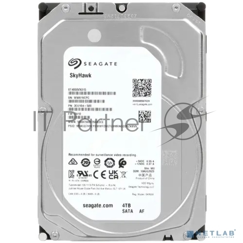 Жесткий диск Seagate SATA-III 4TB ST4000VX015 Surveillance Skyhawk (5900rpm) 256Mb 3.5